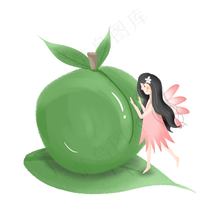 绿色青梅和小精灵