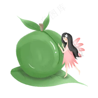 绿色青梅和小精灵