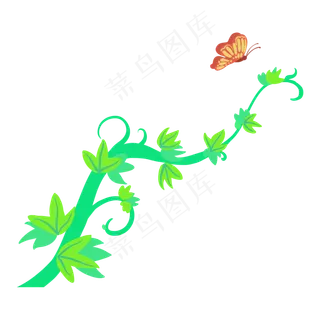 绿色清新枝藤