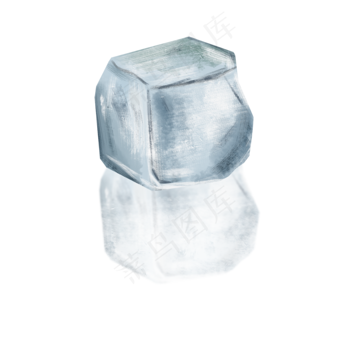 立体透明冰块插图,免抠元素