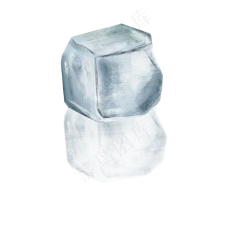 立体透明冰块插图,免抠元素