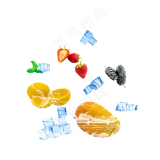 夏日冰饮水果草莓橙子芒果