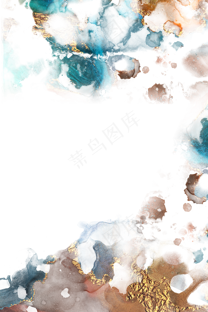 水彩晕染金箔(1024X1536(DPI:150))psd模版下载
