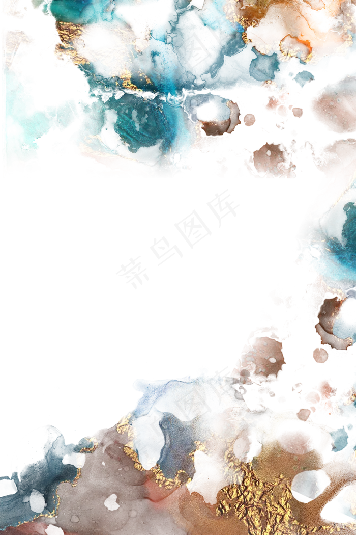 水彩晕染金箔(1024X1536(DPI:150))psd模版下载