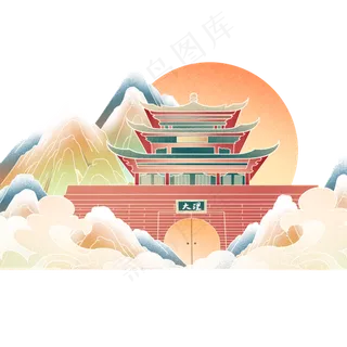 中国风云南大理地标