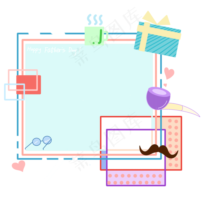 父亲节礼盒边框