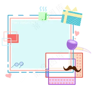 父亲节礼盒边框