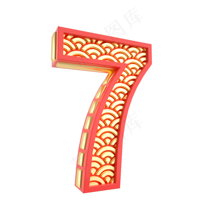 中国风国庆倒计时7(2000*2000px 	      )