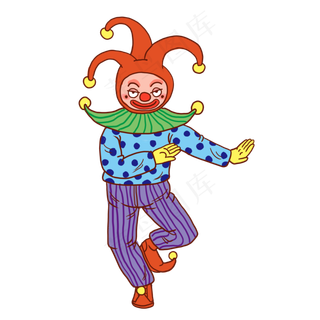 小丑愚人节卡通人物,免抠元素