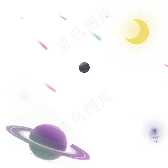 星球银河星空,免抠元素(2000*2000px 300 dpi )psd模版下载