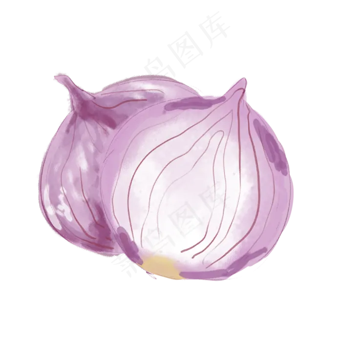 水彩小清新蔬菜洋葱(2000X2000(DPI:300))psd模版下载