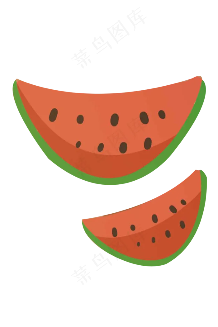 手绘夏季水果西瓜