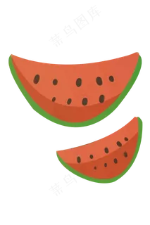 手绘夏季水果西瓜