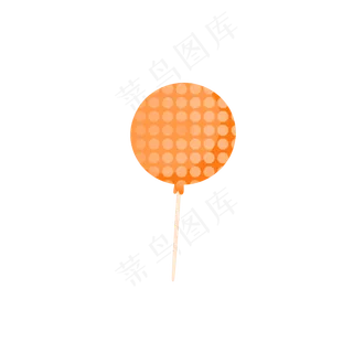 六一儿童节橙色棒棒糖