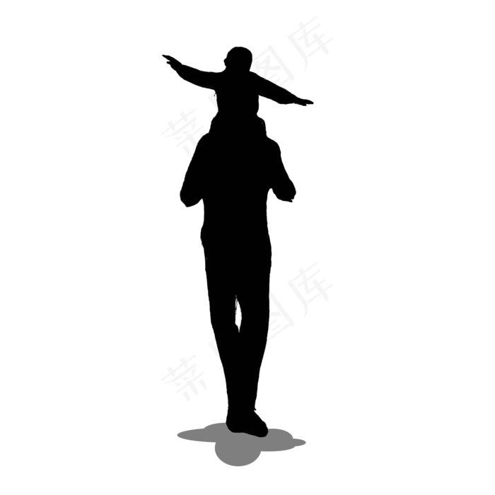 父亲节父爱人物剪影(1500X1500(DPI:300))psd模版下载