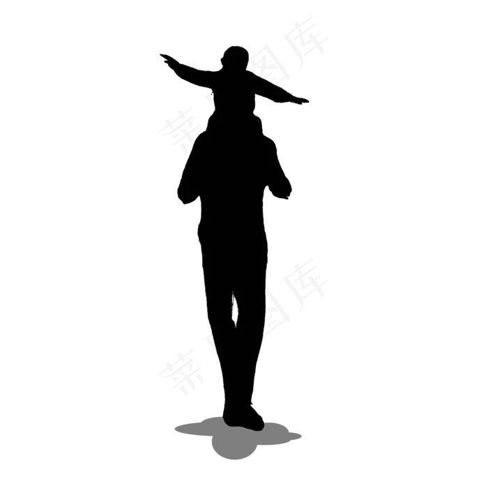 父亲节父爱人物剪影(1500X1500(DPI:300))psd模版下载