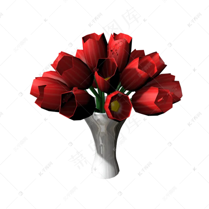 红色花束花瓶(2000X2000(DPI:300))