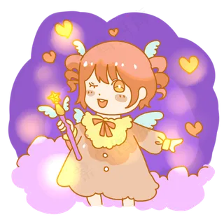 拿着魔法棒的小女孩