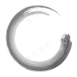 手绘中国风黑色水墨墨迹,免抠元素