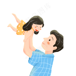 卡通父女