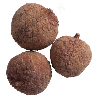 三个荔枝水果实拍,免抠元素