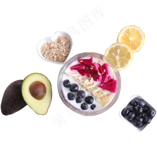 美味的水果甜点免抠图