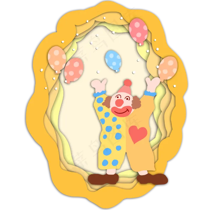 愚人节狂欢表演小丑,免抠元素