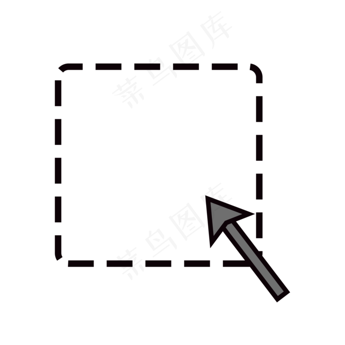 灰色虚线方框点击按钮,免抠元素