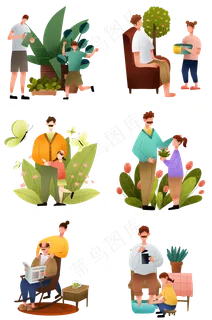 扁平肌理父女合集