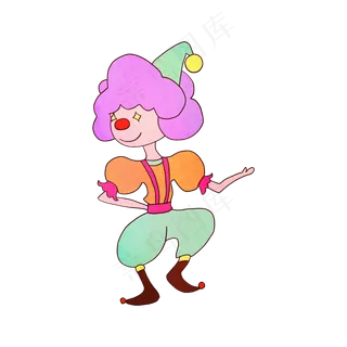 愚人节跳舞的小丑,免抠元素