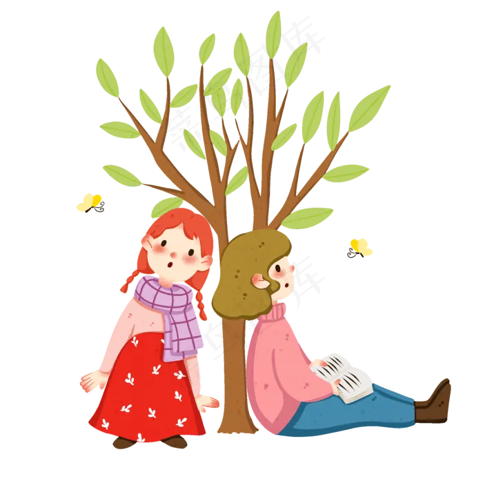 植树节漂亮的小女孩(2000X2000(DPI:300))psd模版下载