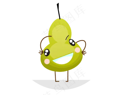 矢量卡通梨小人
