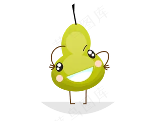 矢量卡通梨小人