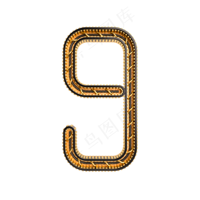 黑金倒计时周年庆数字9