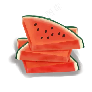 红色的西瓜,免抠元素