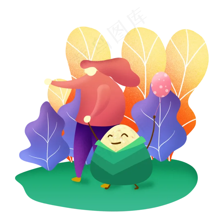 拟人粽子(4000X4000(DPI:300))psd模版下载