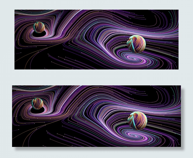 科技质感星空星夜螺旋C4D背景