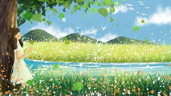 五月你好治愈系花草小清新