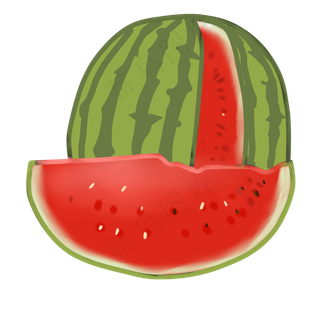 切开的半个西瓜大西瓜