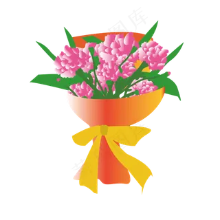 矢量免扣卡通花束