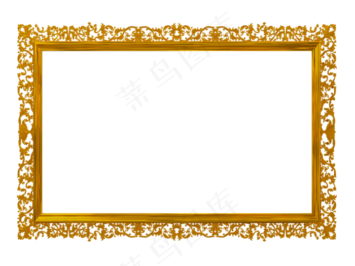 装饰边框黄金相框,免抠元素