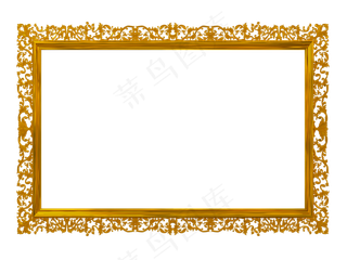 装饰边框黄金相框,免抠元素