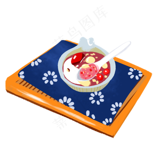 传统节日腊八节养生腊八粥手绘插,免抠元素