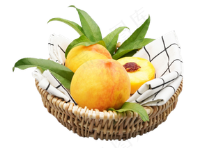 黄色水果桃子,免抠元素