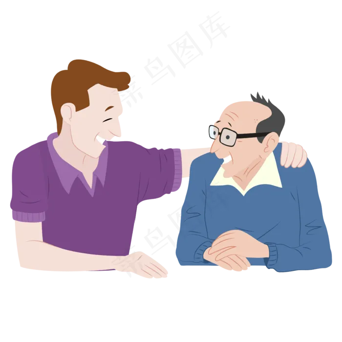 谈话的父子矢量素材(550X550)eps,ai矢量模版下载