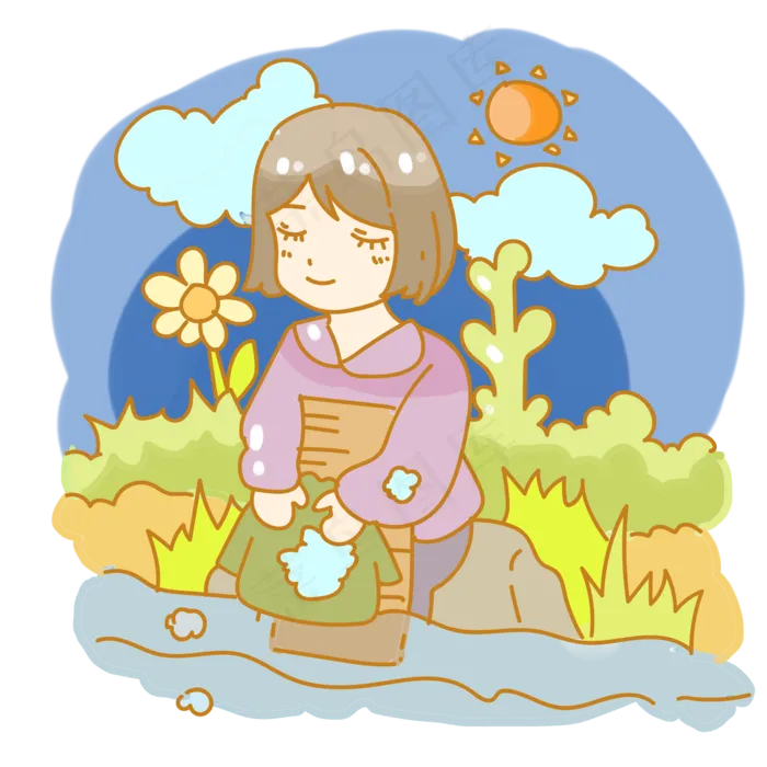 八十年代河边洗衣服妇女