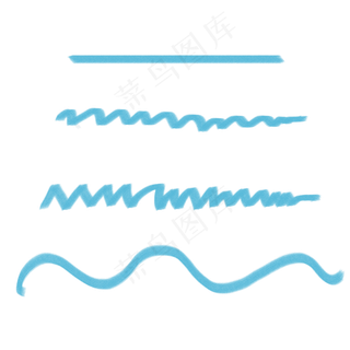 蓝色块状粉笔笔刷素材