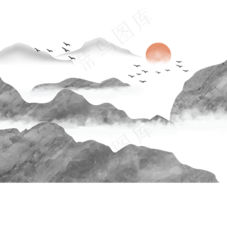 水墨山水中国风