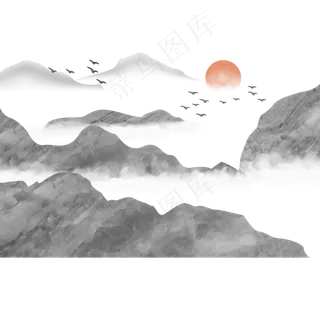 水墨山水中国风