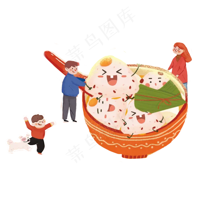 过端午的一家人(2000X2000(DPI:300))psd模版下载